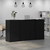 Recepcijski stol crni hrast 200x50x103,5 cm inženjerski drvo