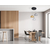 ITALUX PND-54637-3-BK-SG-Luster na sajli AINALE 3xG9/7W/230V crna/prozirna/bež/siva