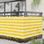 Balcony ekran Žuta i bijela 100 x 600 cm Oxford tkanina