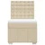 Vidaxl Box spring postelja z vzmetnico krem 100x200 cm blago