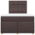Vidaxl Box spring postelja z vzmetnico temno rjava 120x190 cm blago