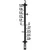 shumee Črn zunanji termometer 41 cm