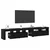 TV ormar 2 pcs Crni hrast 230 x 36,5 x 40 cm Konstruirano drvo