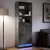 Visoka komoda LED siva betona 69x32,5x200 cm konstruirano drvo
