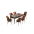 Hanah Home Set Trpezarijski sto i 6 stolica Han, Terakota