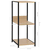 Male ravne police za knjige crne i hrast 33,5x39,6x79,7 cm drvo