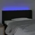 Vidaxl LED posteljno vzglavje črno 93x16x78/88 cm blago