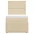 vidaXL Box spring postelja z vzmetnico krem 90x200 cm blago