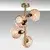 Opviq Luster Benek-15-14503, 40x40x55cm, IP20, Zlatno-roze boje
