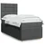 Vidaxl Box spring postelja z vzmetnico temno siva 80x200 cm blago