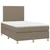 Vidaxl Box spring postelja z vzmetnico LED taupe 120x190 cm blago