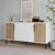 Hanah Home Konzolni sto Zerra, 150x75x36 cm, Belo-hrast boje