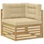 Set vanjskih sofa 5 kom. Bijela i bež Poliester