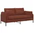 vidaXL Kavč za 2 osebi Svetleča rjava 188 x 81 x 89 cm Umetno usnje
