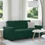 Vidaxl Dvosed temno zelen 180x78x84 cm žamet