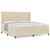 vidaXL vidaXL Box spring postelja z vzmetnico krem 200x200 cm, (22050905)