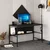 Hanah Home Greta Matte 7041 Black Radni sto 120x74x60??cm, Crni