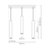 Luster na sajli HUDSON 3xGU10/8W/230V bela