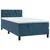 Vidaxl Box spring postelja z vzmetnico LED temno modra 80x200 cm žamet