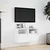 Zidni TV ormarići s LED svjetlima 2 kom bijeli 41 x 31 x 45 cm