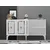 HANAH HOME Komoda Nora belo/srebrna
