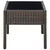 Vidaxl Vrtna miza rjava 75x40x37 cm poli ratan