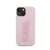 KARL LAGERFELD Maska za telefon 3D Rubber Glitter Logo za iPhone 15 roze