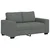 Dvodijelni set sofa s jastucima, tamno siva tkanina