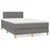 Vidaxl Box spring postelja z vzmetnico LED temno siva 120x190 cm blago