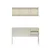 Hanah Home radni sto sa policom Ruby Desk + Shelf Set, Moonstone / orah