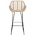 vidaXL Barski stol 2 pcs Naravna 55 x 52 x 92 cm Ratan in železo