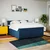Vidaxl Box spring postelja z vzmetnico modra 180x200 cm blago