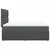 Vidaxl Box spring postelja z vzmetnico temno siva 160x200 cm blago