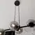 Luster na sajli ROSSI 6xE14/10W/230V crna/siva