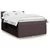 Vidaxl Box spring postelja z vzmetnico temno rjav 140x190 cm blago