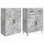 Set ormara 2 pcs Betonska siva 66 x 34,5 x 89,5 cm