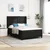LED Box Spring Krevet s uzglavljem Crna 160 x 200 cm tkanina