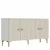 Hanah Home komoda Squarel 180, 180 cm, bela / travertin