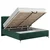 Hom`in OBLAZINJENA POSTELJA 160 cm x 200 cm , tekstil gozdno zelena