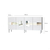 Hanah Home Komoda Paris 180x80x40cm Belo-Srebrna