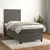 Vidaxl Box spring postelja z vzmetnico temno siva 90x200 cm žamet