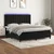 Vidaxl Box spring postelja z vzmetnico LED črna 160x200 cm žamet
