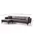 Atelier del Sofa Ugaona garnitura Belissimo 95x67x140cm Tamnosiva