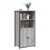 Visoka komoda siva boja hrasta 62x36x121,5 cm konstruirano drvo