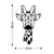 WALLXPERT Zidna dekoracija Giraffe