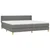Vidaxl Box spring postelja z vzmetnico temno siva 200x200 cm blago