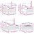 6 pcs Set vanjskih sofa Poliester Bijela