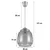 Brilagi - LED luster na sajli R GLASS 1xE27/60W/230V prečnik 26 cm srebrna/dimno siva
