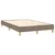 Vidaxl Box spring postelja z vzmetnico LED taupe 120x200 cm blago