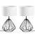 Opviq Set Stonih lampi Diamond-S-706, 25x25x43 cm, IP20, 2 komada, Belo-crna